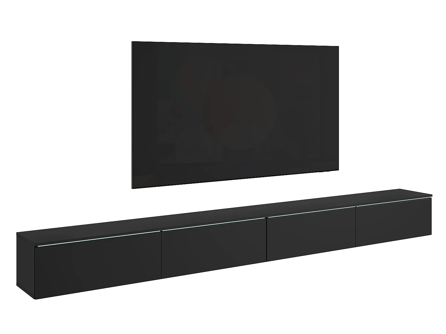 TV-meubel DONNA 300 grafiet zwart met LED-verlichting