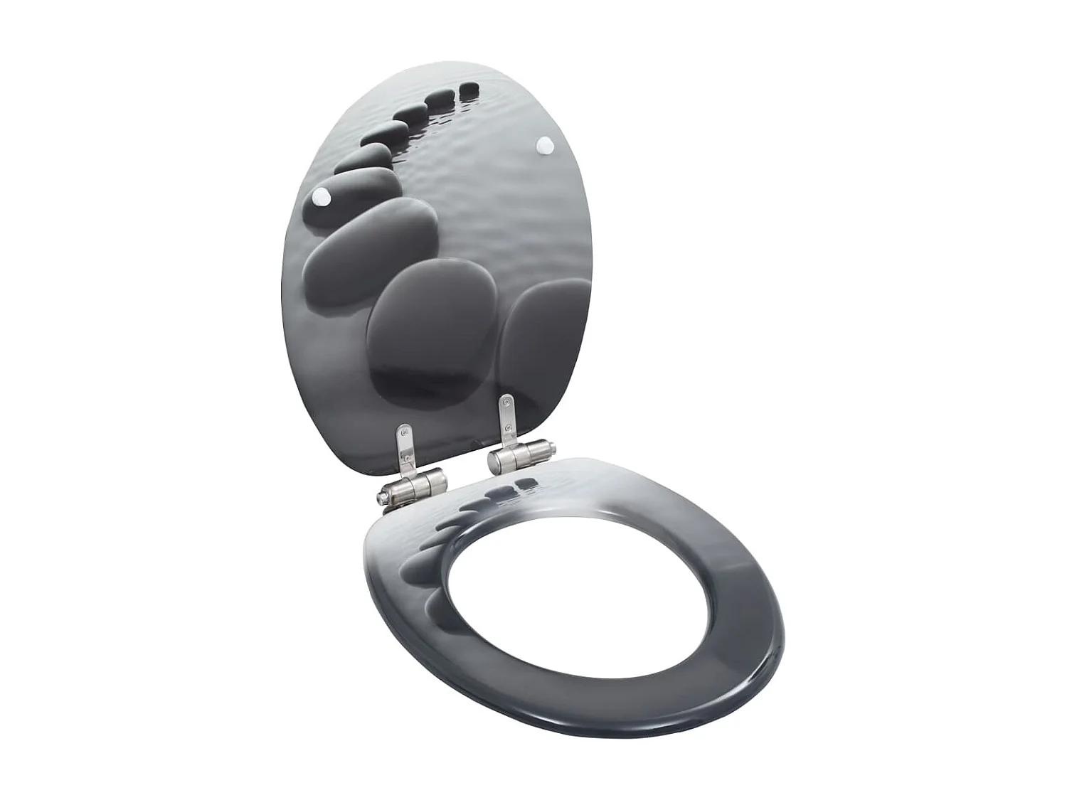 Siège de toilette abattant effet bois 42.5 x 35.8 x 5 cm 02_0002898