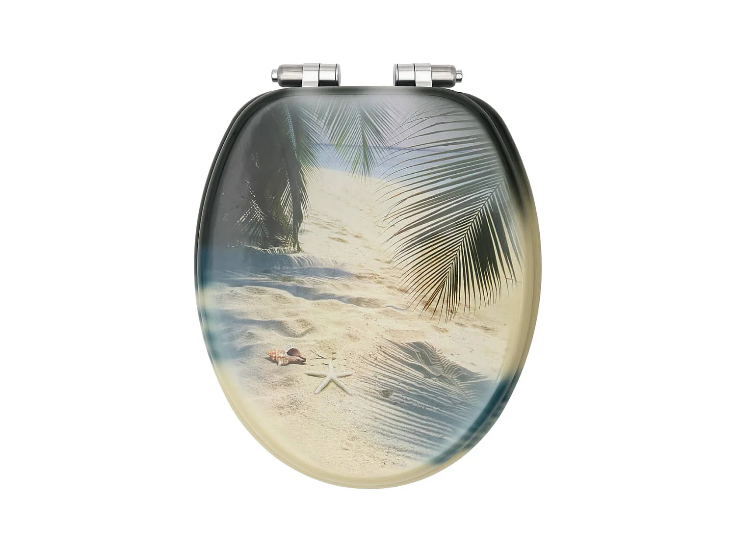 Conjunto de dois assentos com tampa de sanita com tampas de fecho suave MDF praia 02_0002984