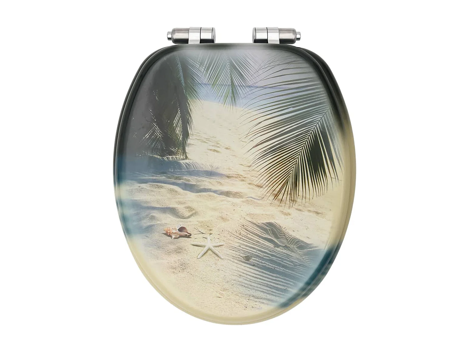 Conjunto de dois assentos com tampa de sanita com tampas de fecho suave MDF praia 02_0002984