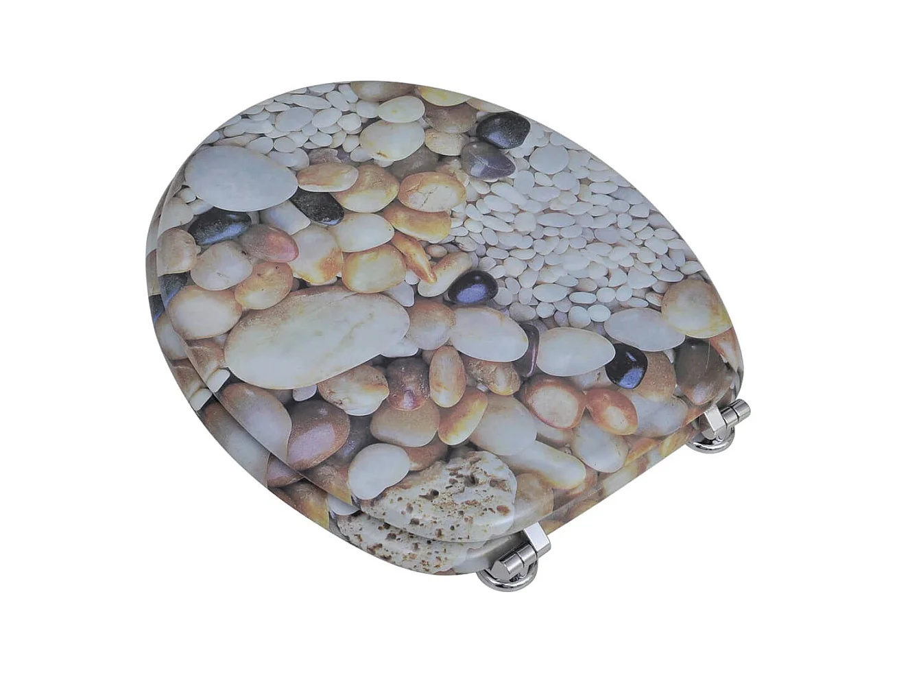 Lot de deux sièges effet bois 43.7 x 37.8 x 5 cm 02_0002954