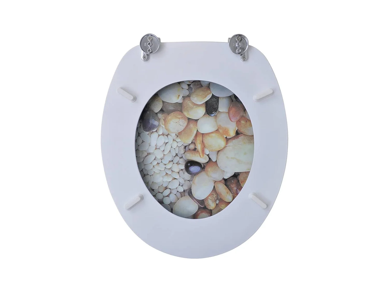 Lot de deux sièges effet bois 43.7 x 37.8 x 5 cm 02_0002954