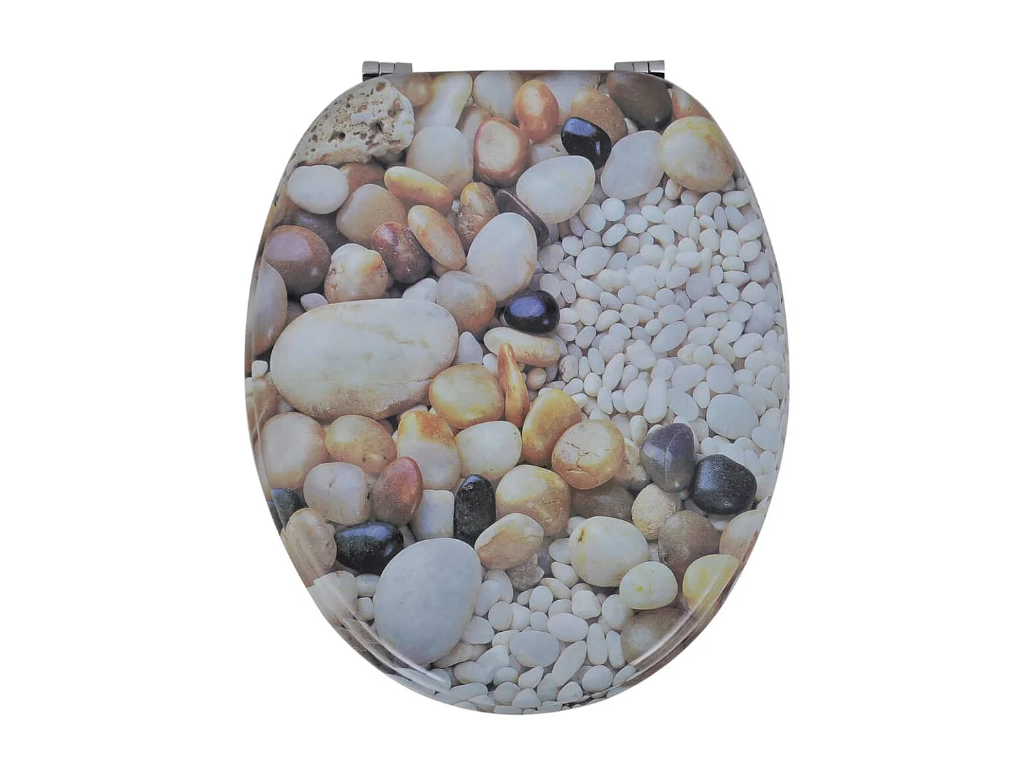 Conjunto de dois assentos com tampa de sanita com revestimento em calhau em MDF 02_0002954