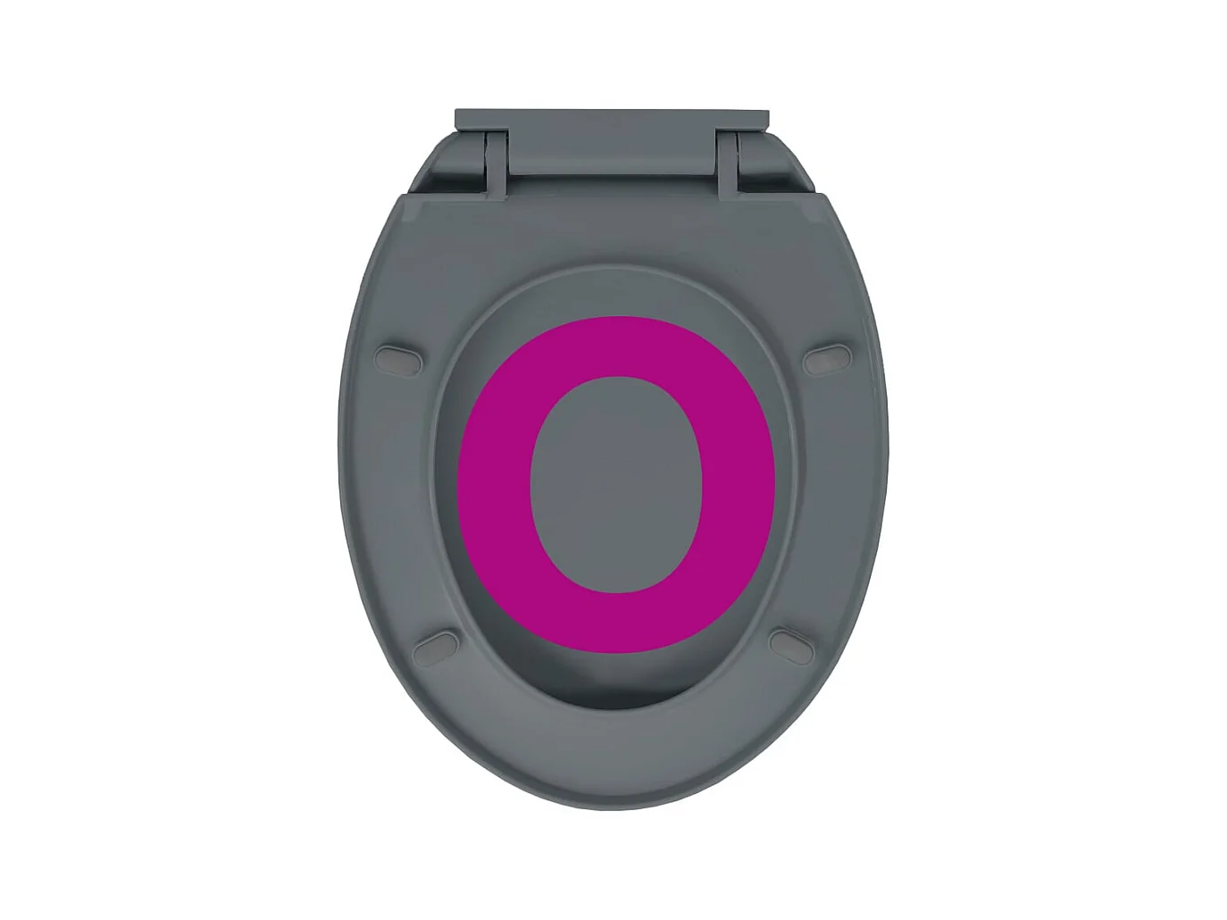 Siège de toilette abattant grise 46 x 34 x 5 cm 02_0002917