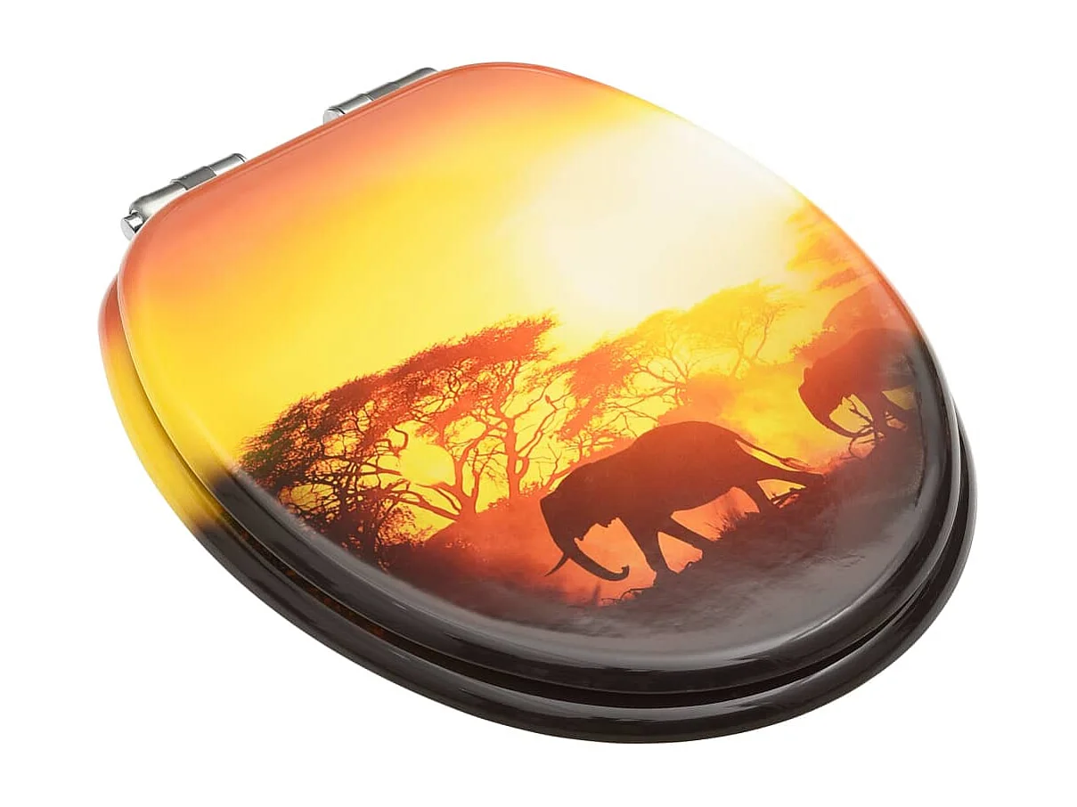 Lot de deux sièges effet bois 42.5 x 35.8 x 5.3 cm 02_0002985