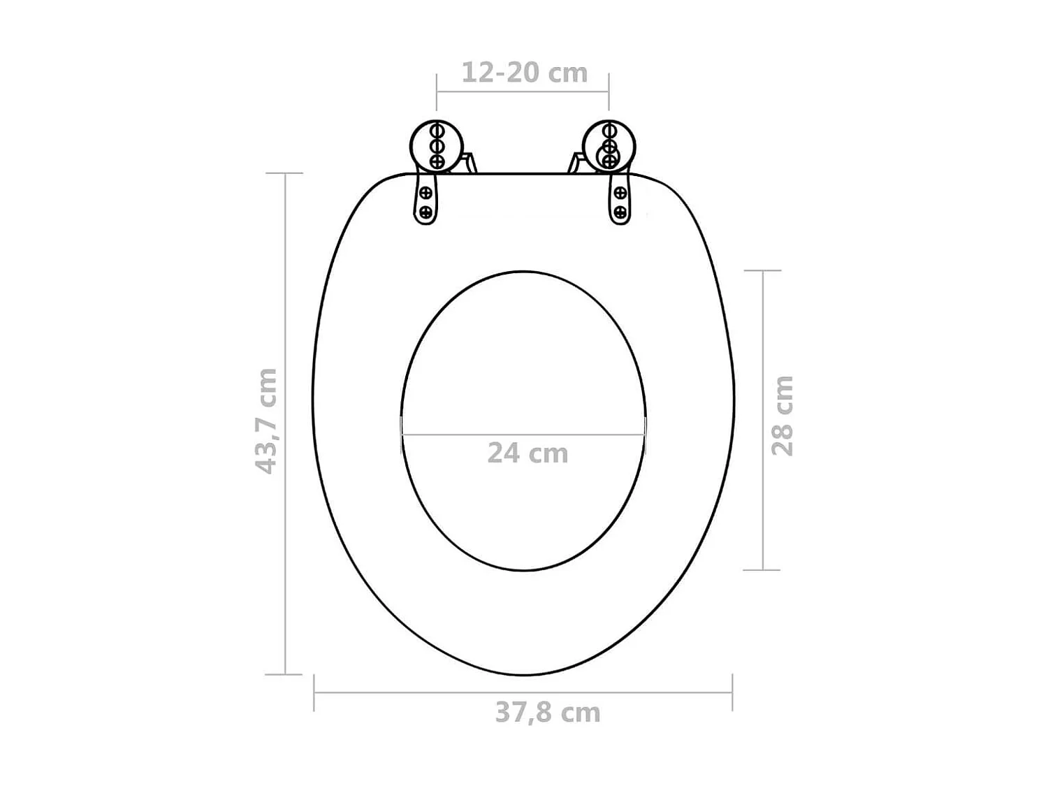 Abattant de WC avec 43.7 x 37.8 x 5 cm 02_0002886