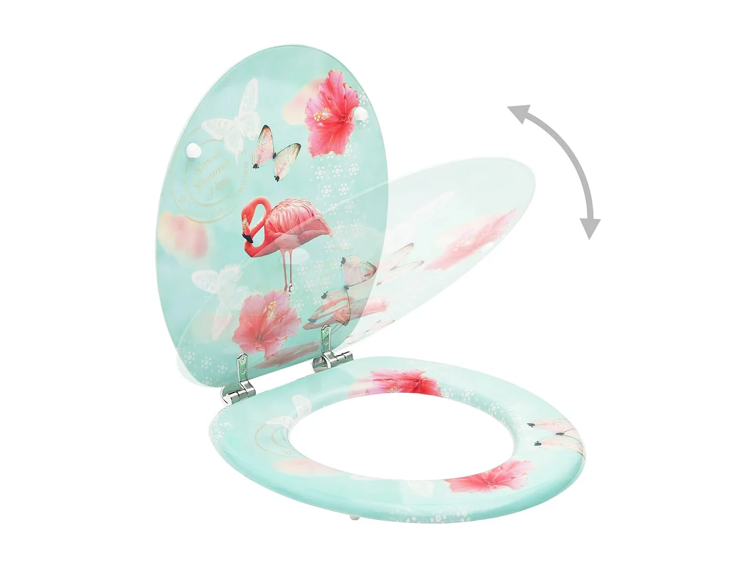 Tapa de inodoro con tapa de MDF diseño flamenco 02_0002927