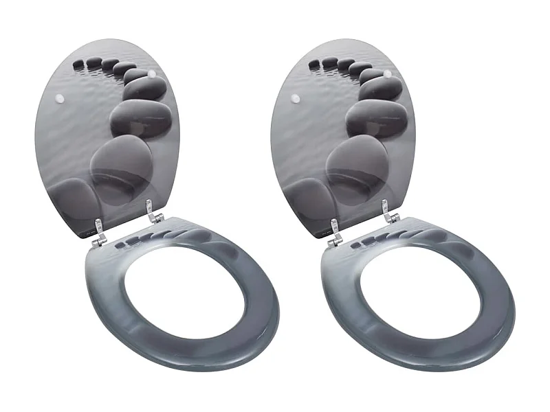 Set di due sedili copri WC con coperchi Pierres in MDF 02_0002947