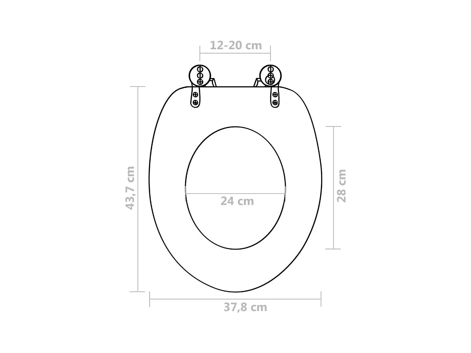 Abattant de WC avec 43.7 x 37.8 x 5 cm 02_0002888