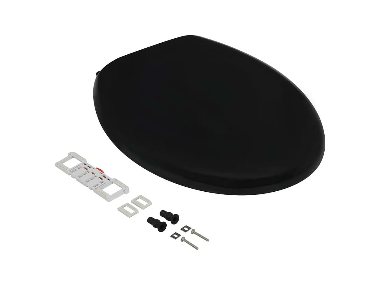 Abattant WC àfermeture en noire 45.5 x 37.5 x 5 cm 02_0002907