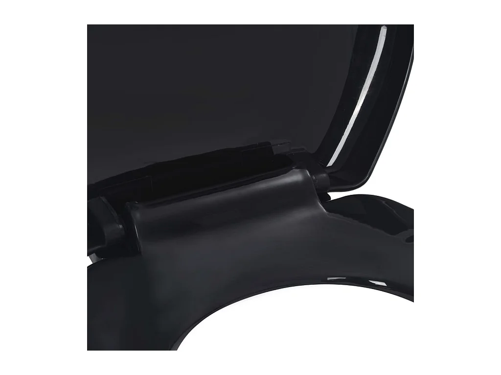 Abattant WC àfermeture en noire 45.5 x 37.5 x 5 cm 02_0002907