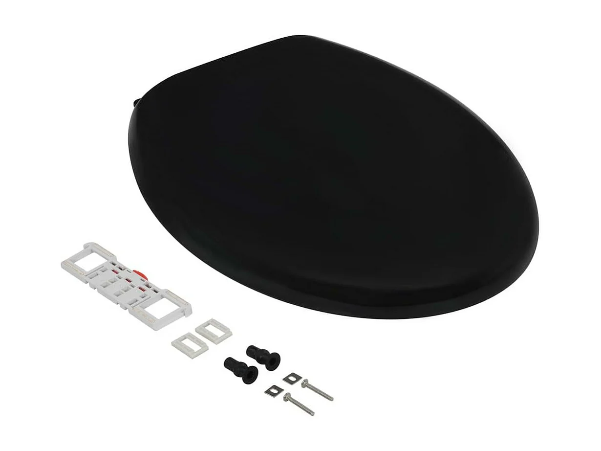 Abattant WC àfermeture en noire 45.5 x 37.5 x 5 cm 02_0002907