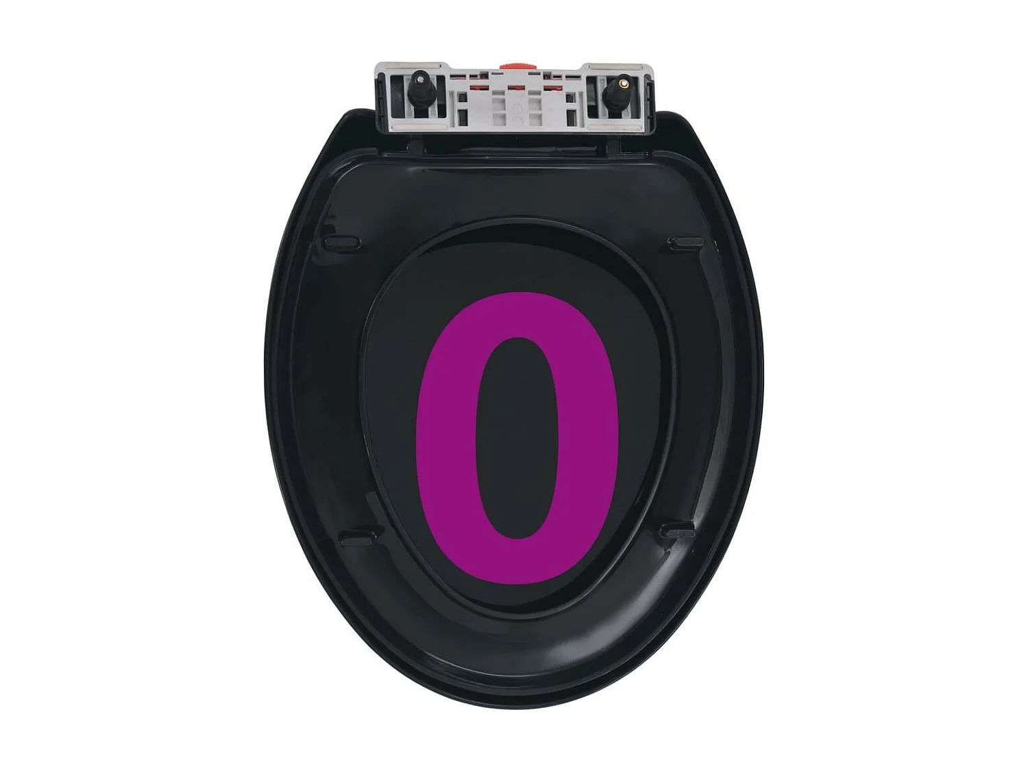 Abattant WC àfermeture en noire 45.5 x 37.5 x 5 cm 02_0002907