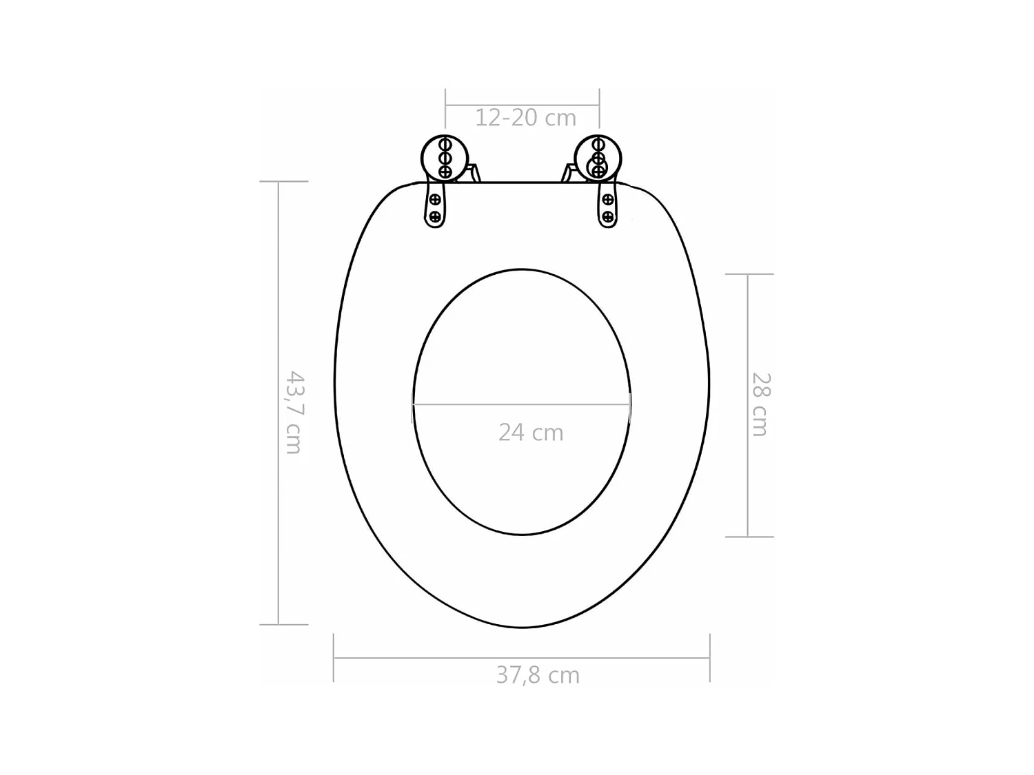Set di due sedili WC coperchio WC sedile WC bagno interno casa toilette MDF coperchio con chiusura ammortizzata goccia d'acqua 02_0002969