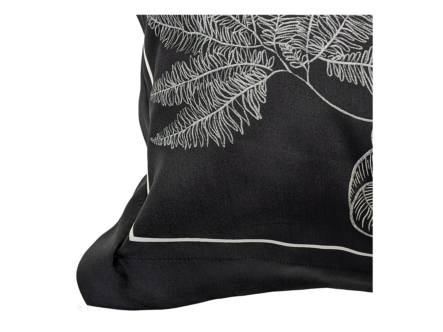 Taie d'oreiller 65x65 cm satin de coton CAYENNE noir Ebène