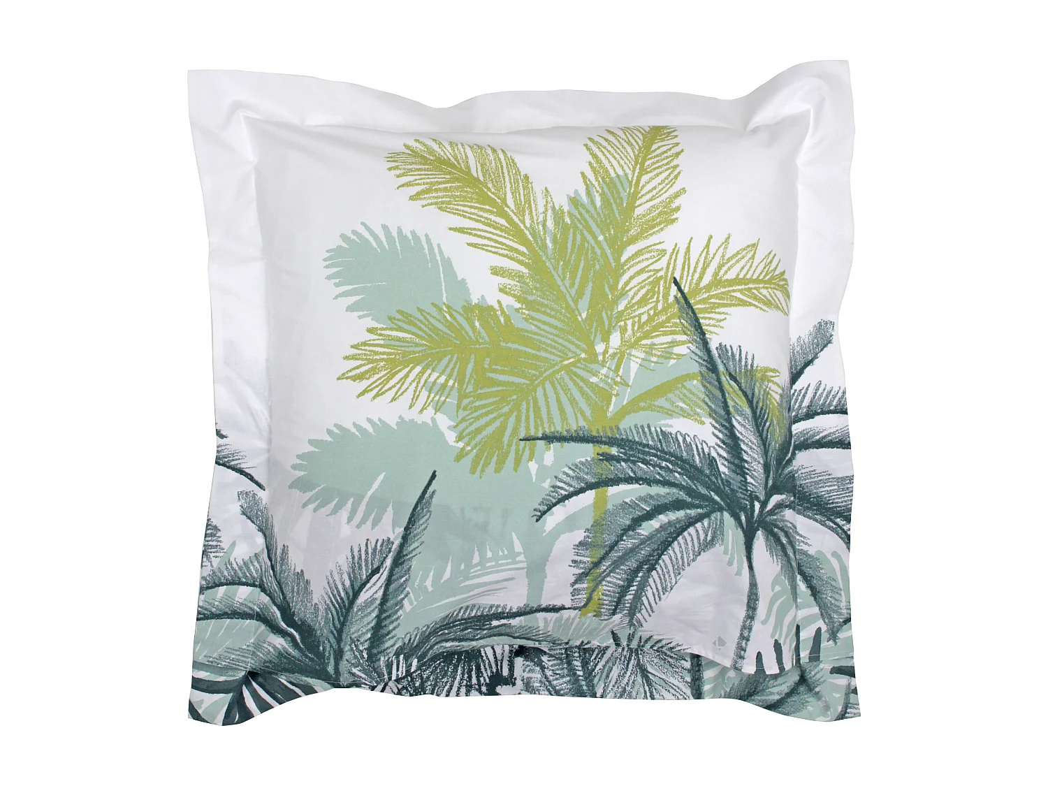 Taie d'oreiller 65x65 cm percale coton TRINIDAD mousson