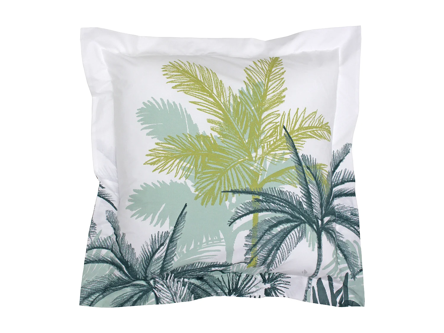 Taie d'oreiller 65x65 cm percale coton TRINIDAD mousson