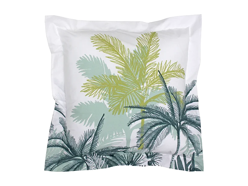 Taie d'oreiller 65x65 cm percale coton TRINIDAD mousson