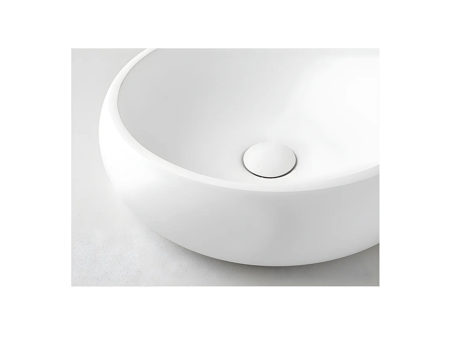 Vasque à poser ronde en pierre de synthèse RONDO Ø40 cm