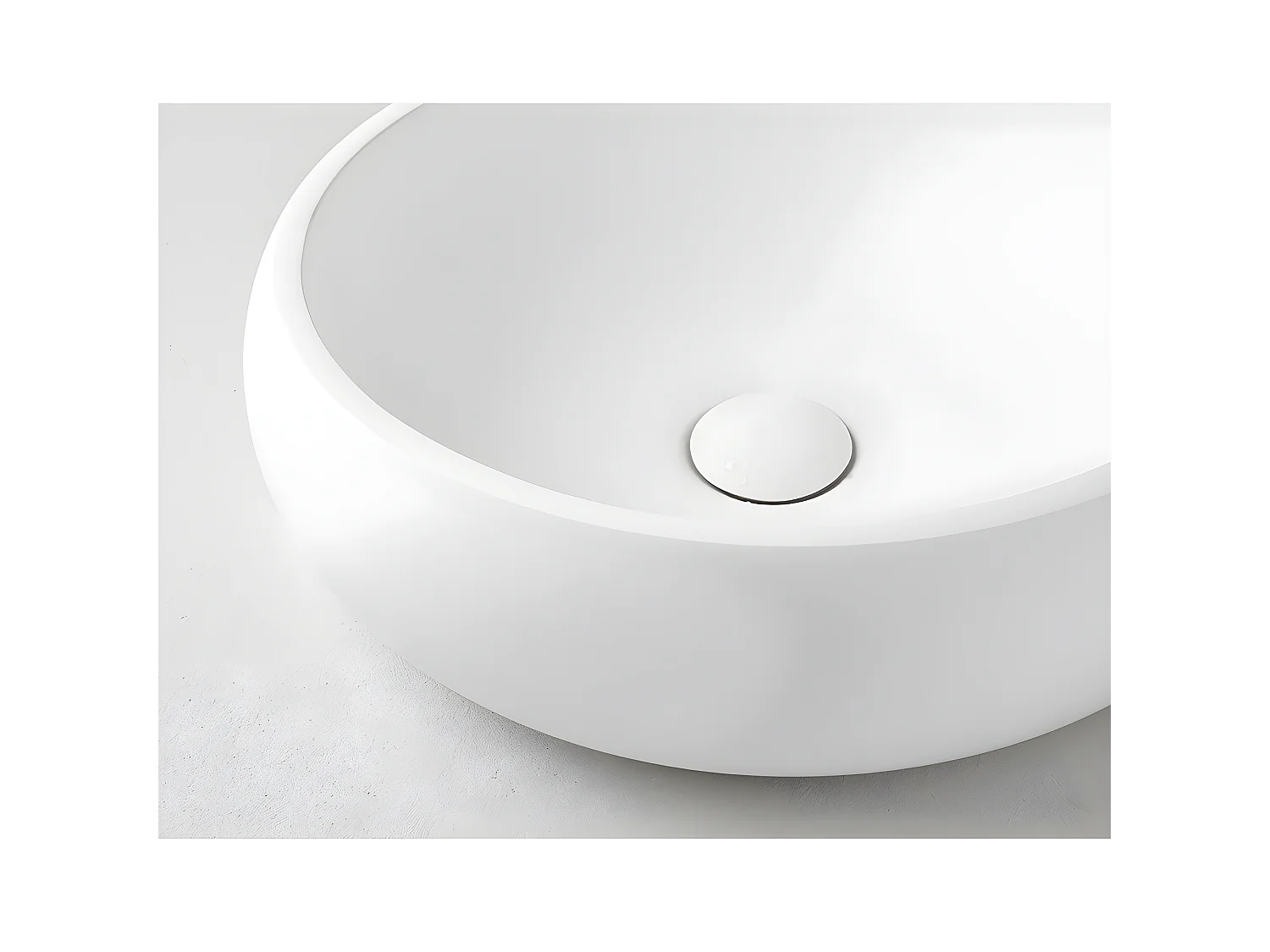 Vasque à poser ronde en pierre de synthèse RONDO Ø40 cm