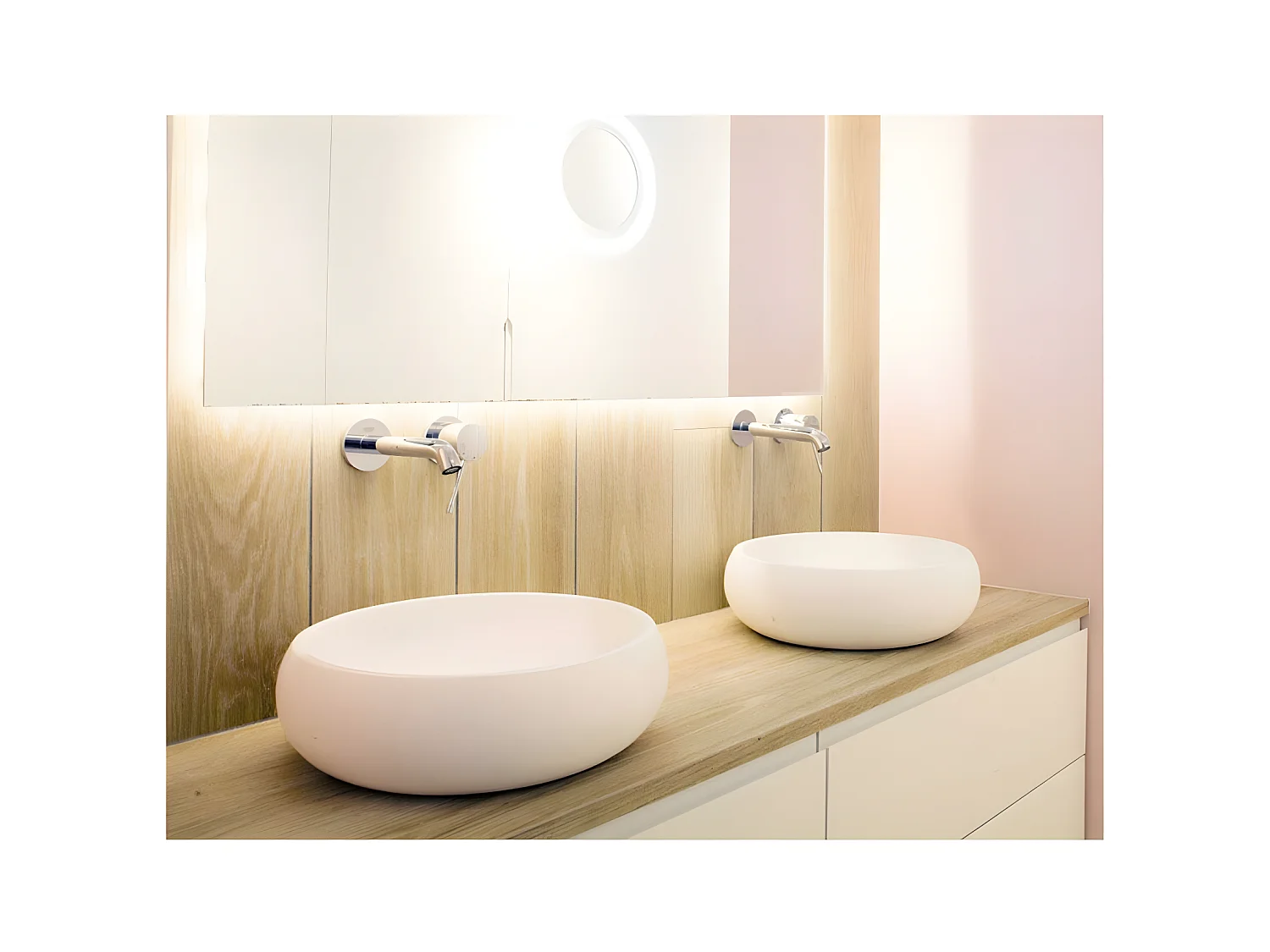 Vasque à poser ronde en pierre de synthèse RONDO Ø36 cm