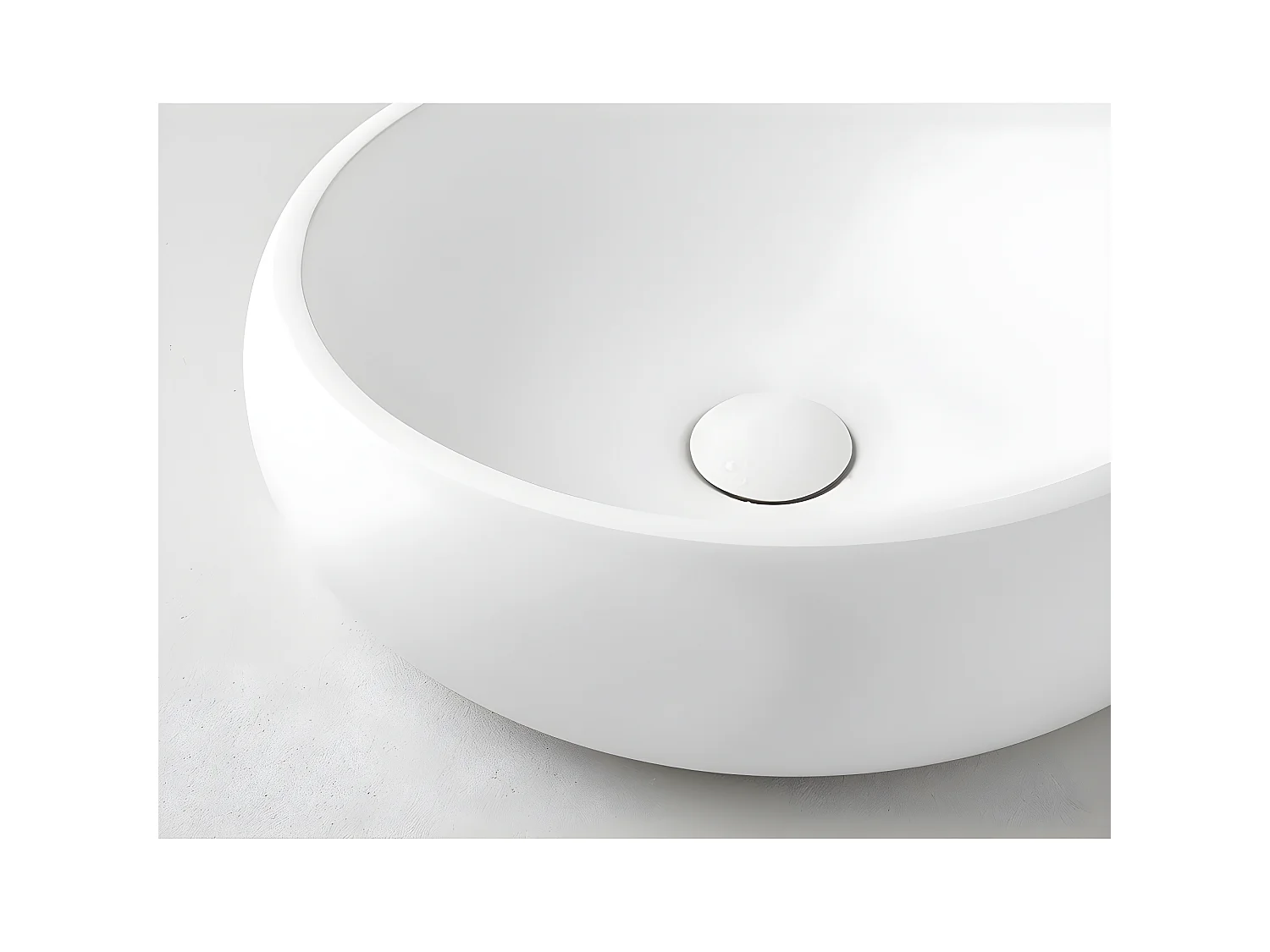 Rundes Aufsatzwaschbecken aus Kunststein RONDO Ø36 cm