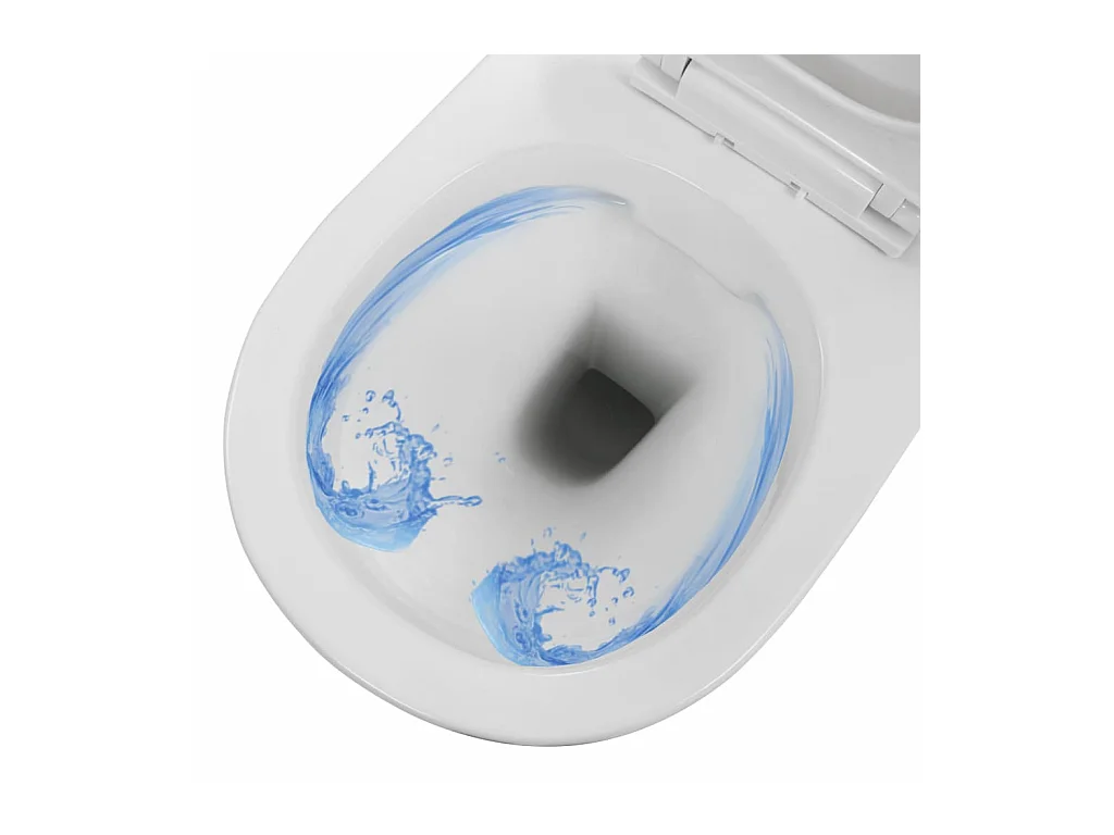 Toilette suspendue au mur blanche 36 x 48 x 41.5 cm 02_0003587