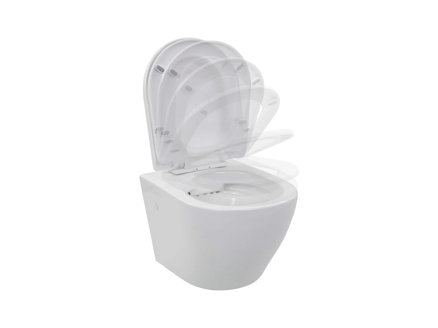 Toilette suspendue au mur blanche 36 x 48 x 41.5 cm 02_0003587