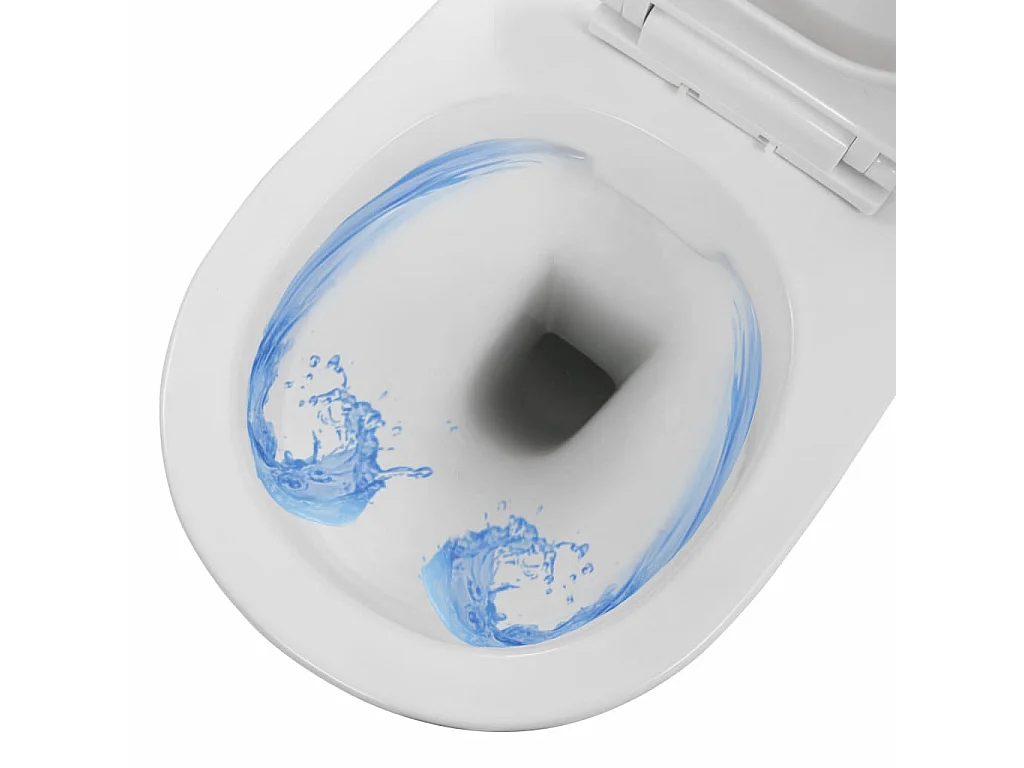 Toilette suspendue au mur blanche 36 x 48 x 41.5 cm 02_0003587