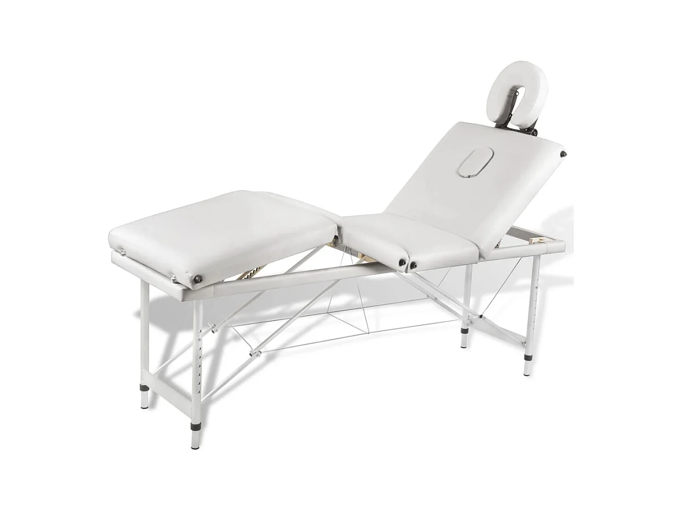 Table pliable de massage blanche 186 x 68 x 59 cm 02_0001877