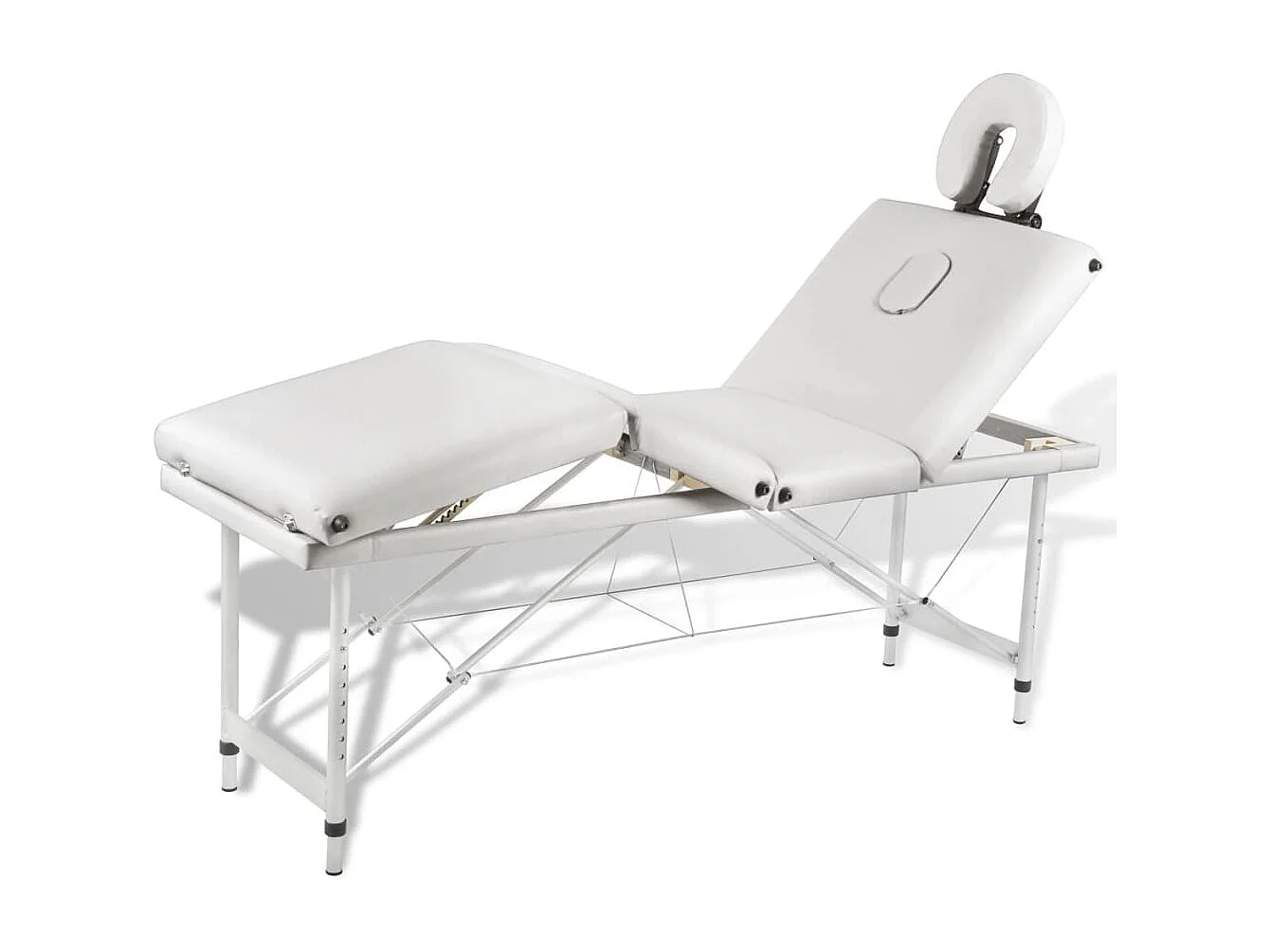 Table pliable de massage blanche 186 x 68 x 59 cm 02_0001877