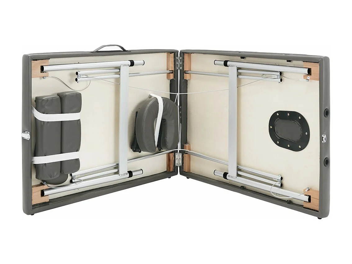 Table de massage 2 argenté 186 x 68 x 59 cm 02_0001797