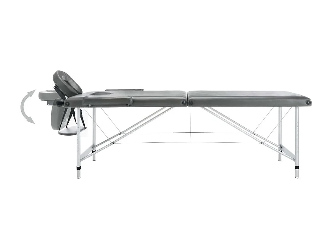 Table de massage 2 argenté 186 x 68 x 59 cm 02_0001797