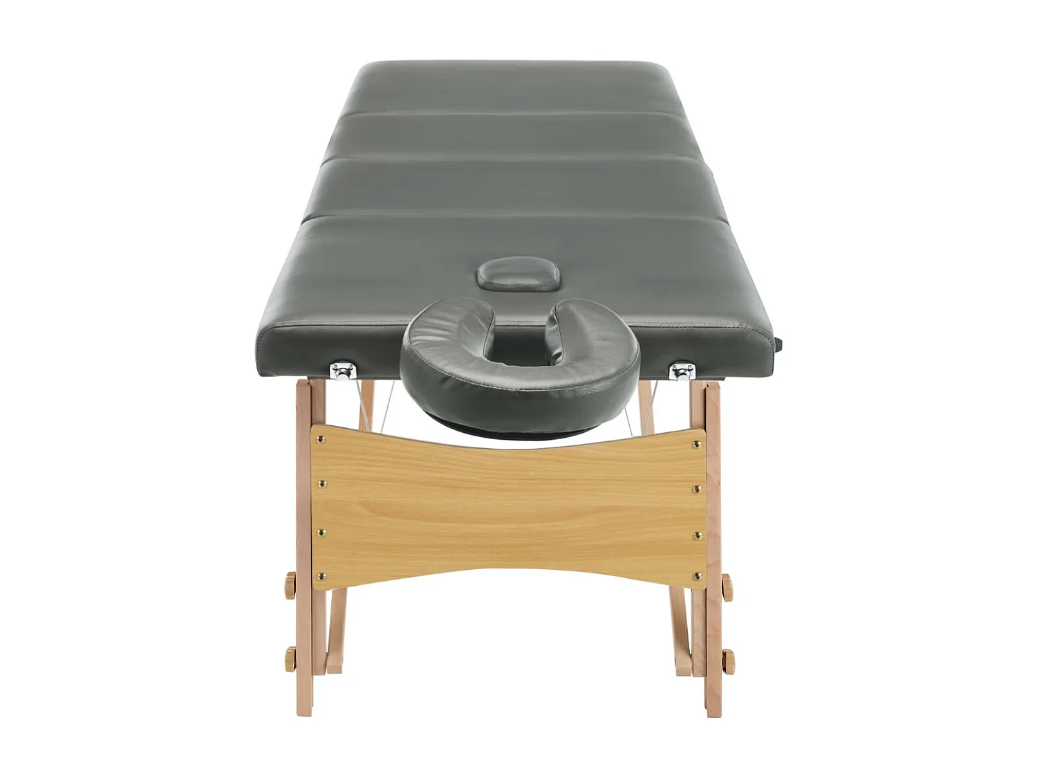 Camilla de masaje con 4 zonas estructura de madera banco de masaje reposacabezas reposabrazos ajustable camilla de masaje plegable portátil antracita 02_0001802