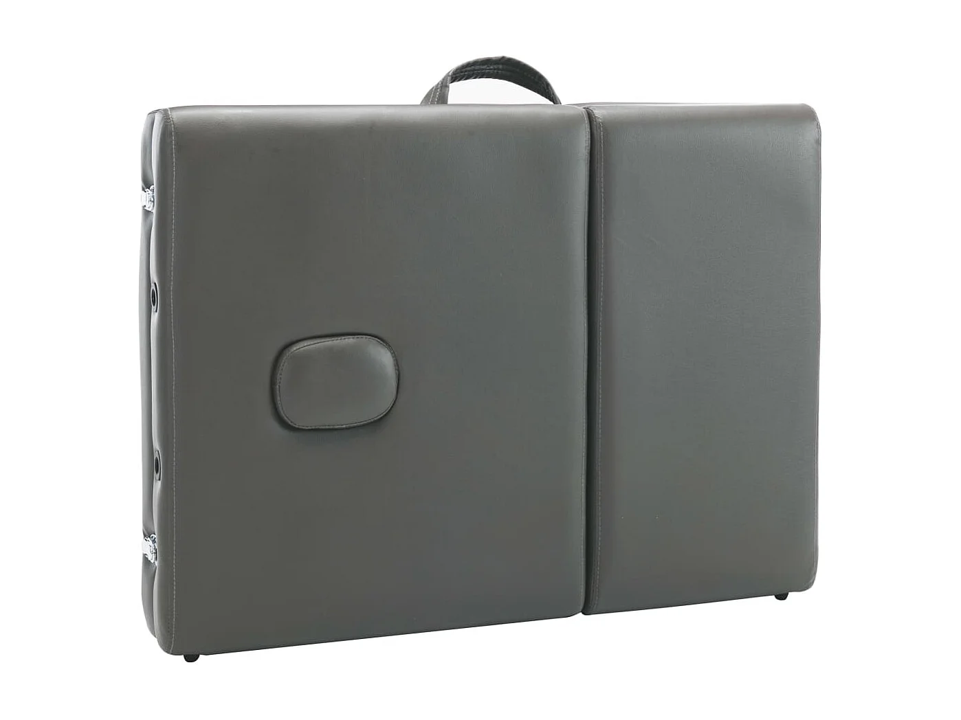 Camilla de masaje con 4 zonas estructura de madera banco de masaje reposacabezas reposabrazos ajustable camilla de masaje plegable portátil antracita 02_0001802