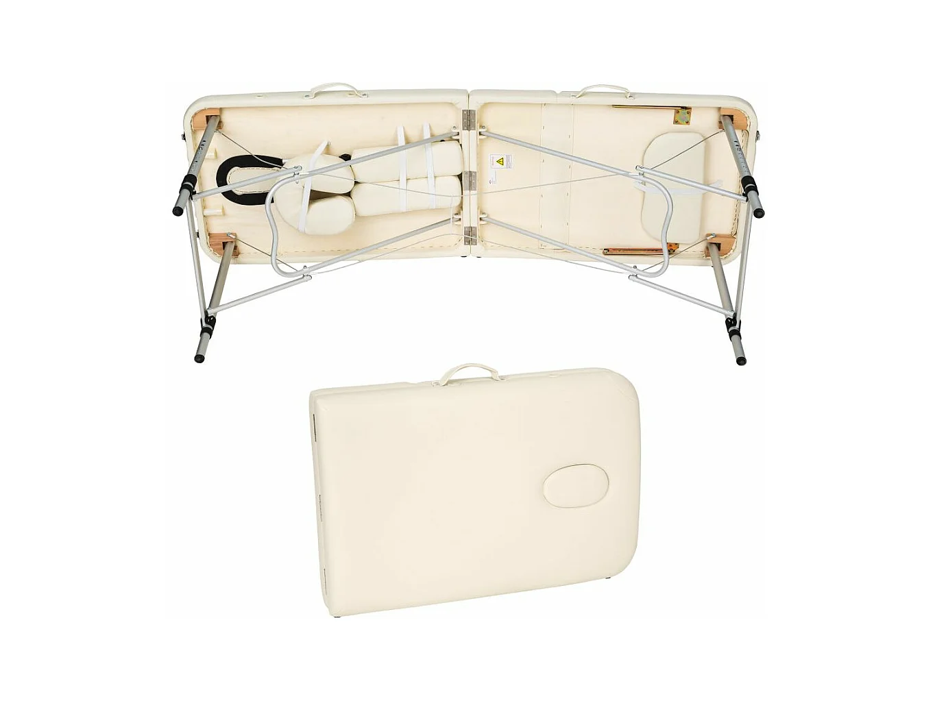 Table de massage Pliante aluminium beige 210 x 95 x 90 cm 2008139