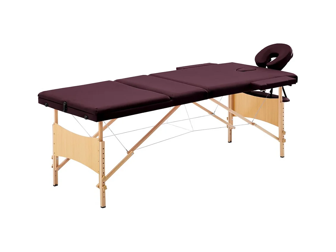 Table de massage pliable bois marron 191 x 70 x 59 cm 02_0001839