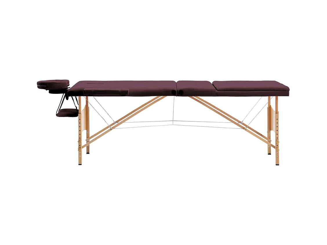 Table de massage pliable bois marron 191 x 70 x 59 cm 02_0001839