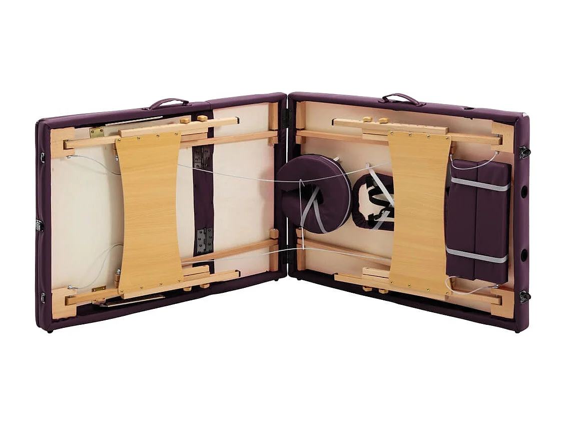 Table de massage pliable bois marron 191 x 70 x 59 cm 02_0001839