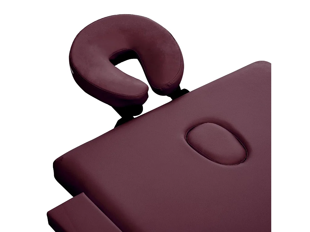 Camilla de masaje plegable 3 zonas madera vino morado 02_0001839