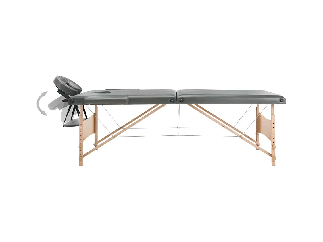 Table de massage avec bois marron 186 x 68 x 62 cm 02_0001800