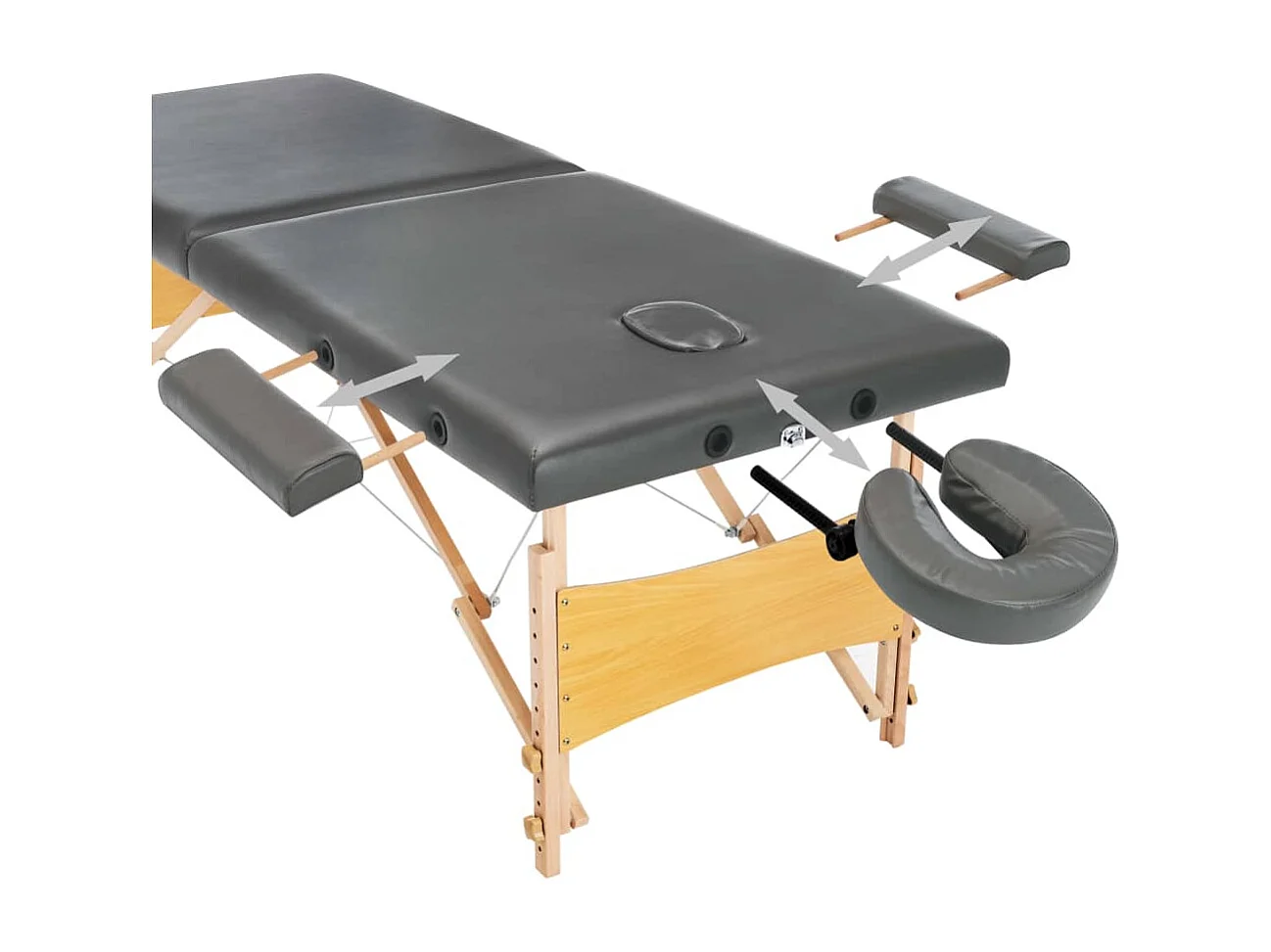 Table de massage avec bois marron 186 x 68 x 62 cm 02_0001800