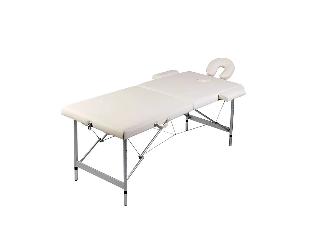Table pliable de massage blanche 186 x 68 x 59 cm 02_0001875