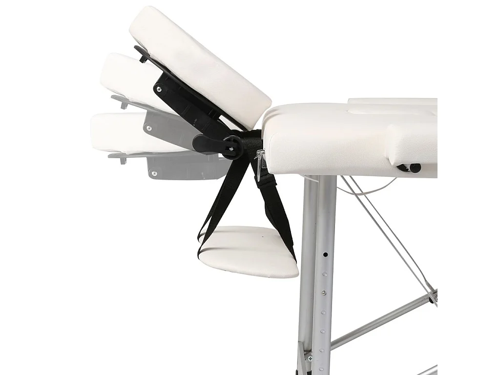 Table pliable de massage blanche 186 x 68 x 59 cm 02_0001875