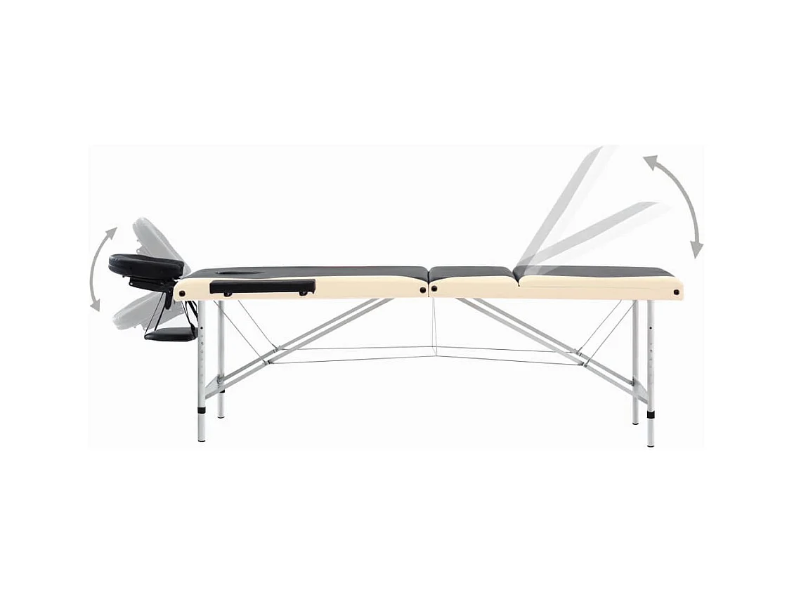 Table de massage pliable argenté 191 x 70 x 59 cm 02_0001821