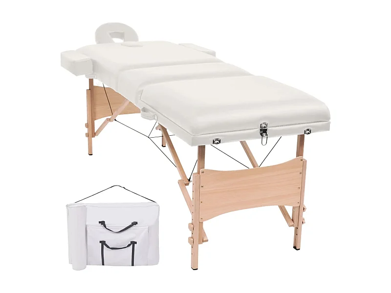 Table de massage pliable blanche 193 x 67 x 65 cm 02_0001868