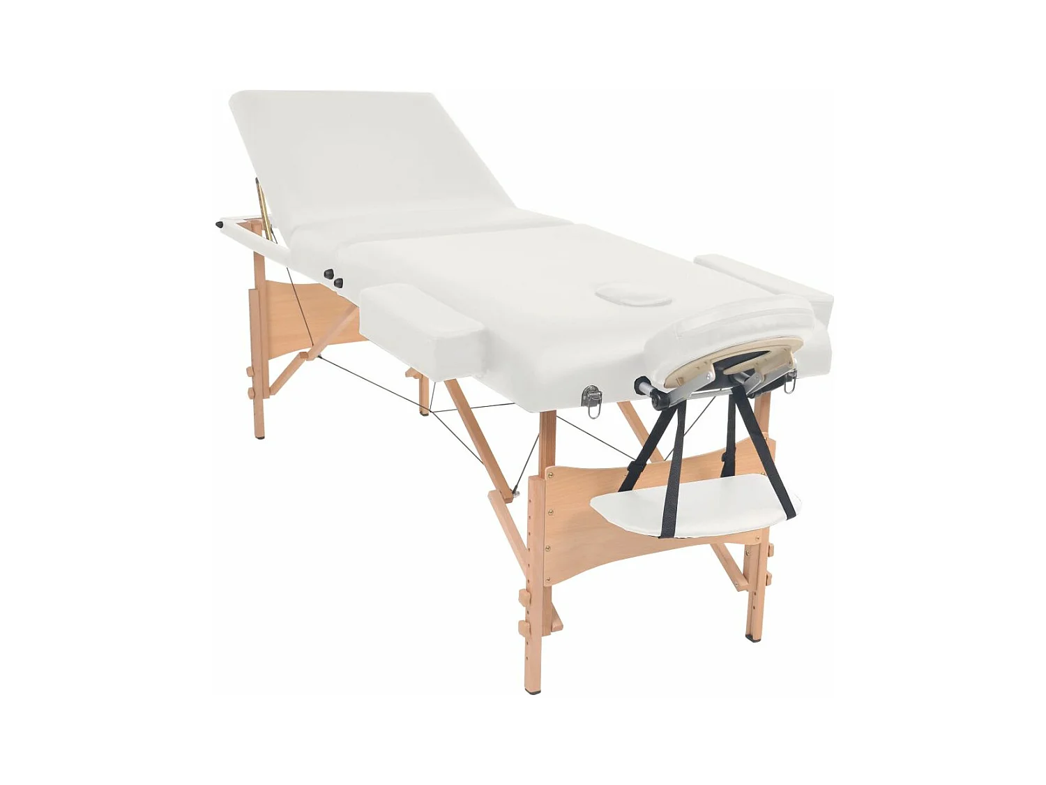 Table de massage pliable blanche 193 x 67 x 65 cm 02_0001868