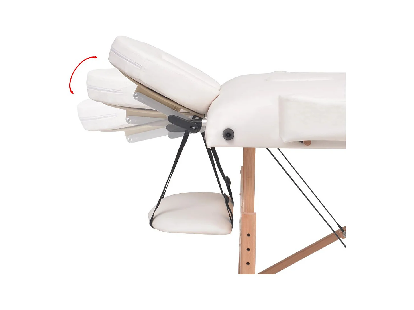 Table de massage pliable blanche 193 x 67 x 65 cm 02_0001868