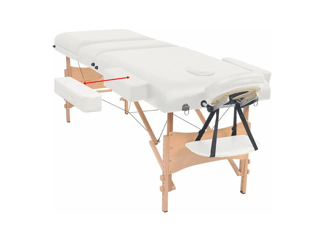 Table de massage pliable blanche 193 x 67 x 65 cm 02_0001868