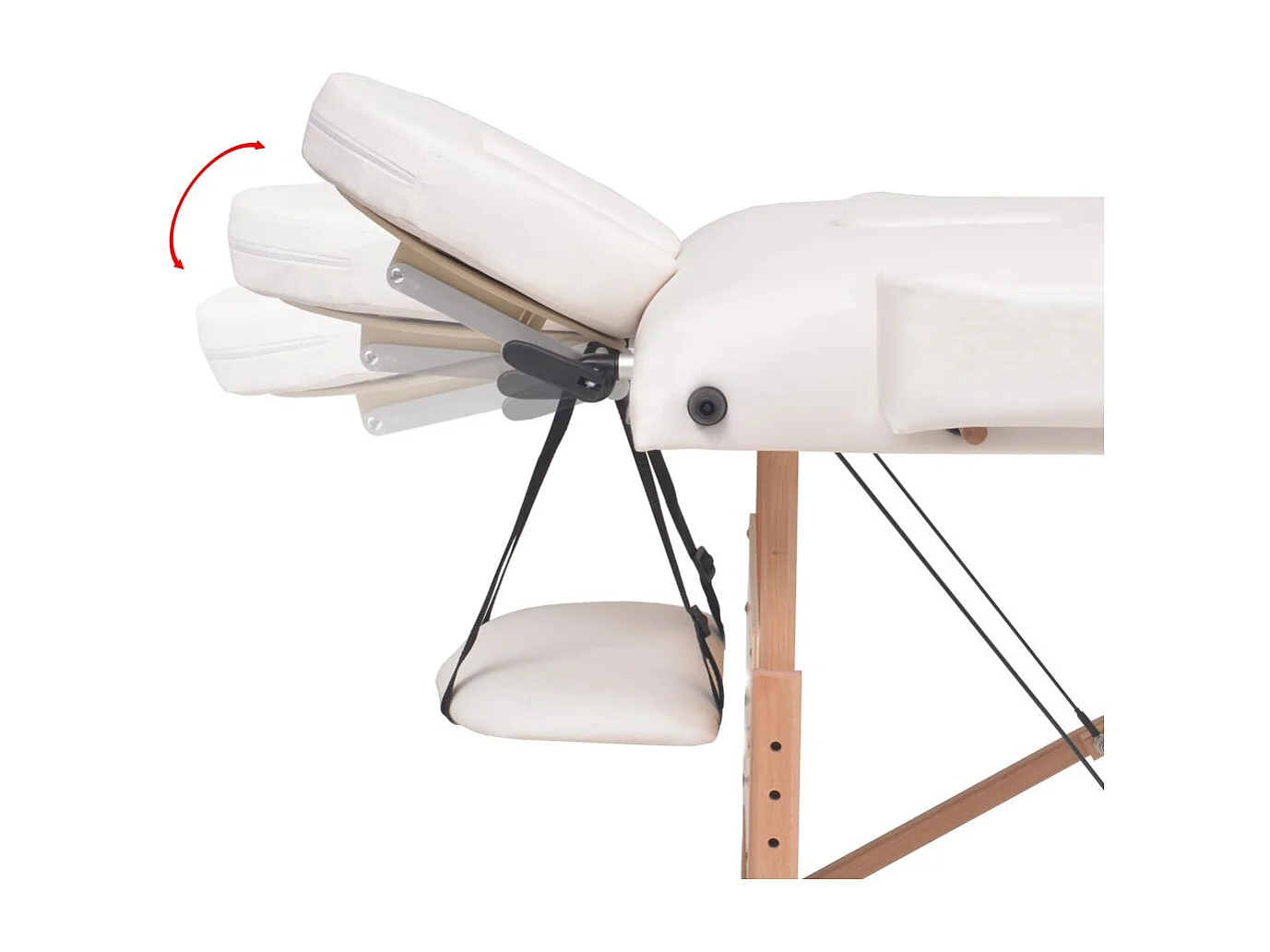 Table de massage pliable blanche 193 x 67 x 65 cm 02_0001868